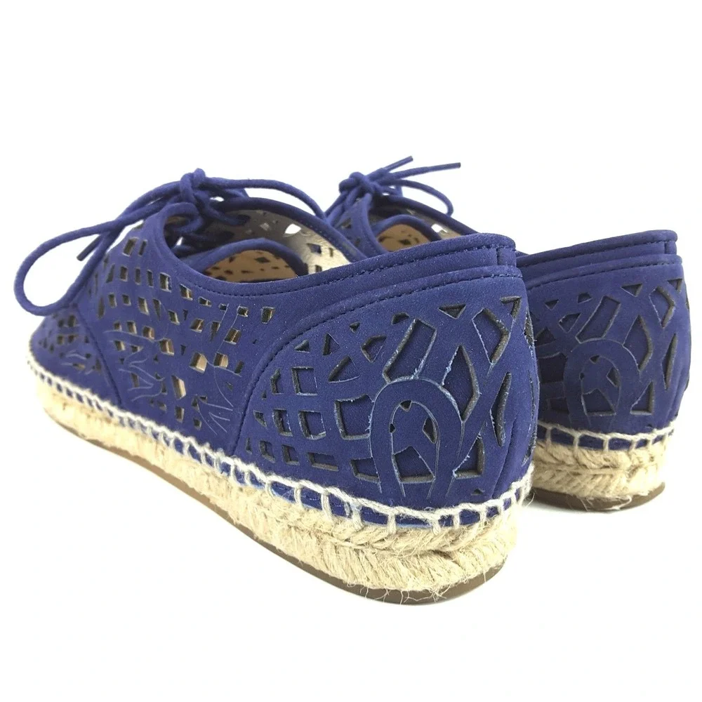 Vince Camuto Dinah Women's Blue Suede Espadrille Lazer Cut Casual Shoes Sz 9‎ M